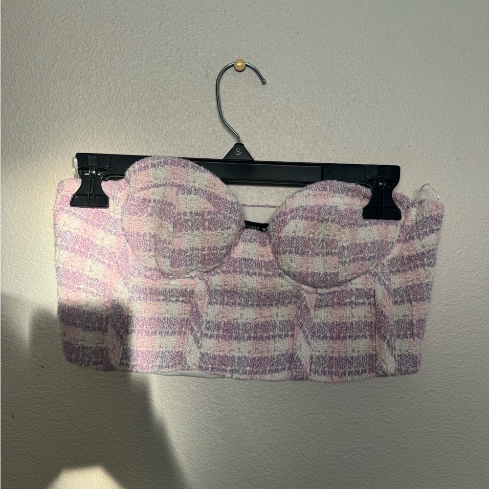 Zara Bandeau in Soft Pink with Seamless Design